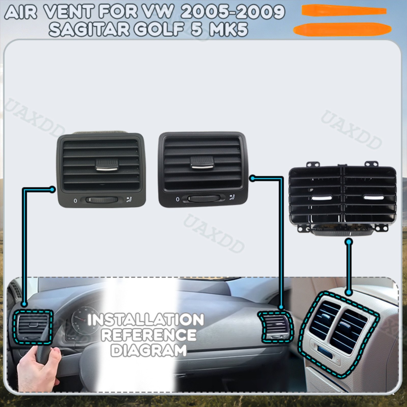 Golf Equipment Outlet - ช่องระบายอากาศแอร์ สำหรับรถยนต์ VW Sagitar Golf 5