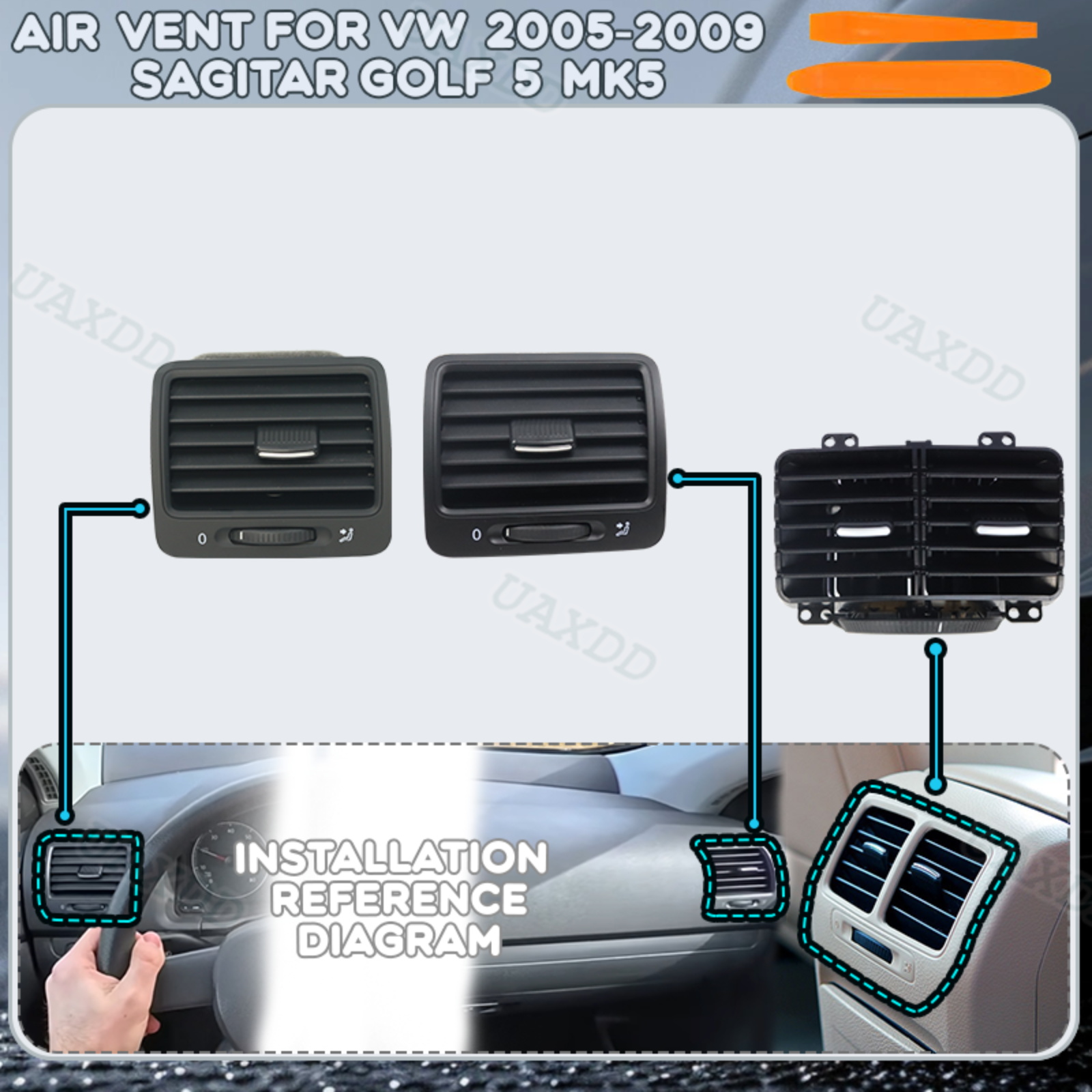 Golf Equipment Outlet - ชุดประกอบช่องระบายอากาศสำหรับรถยนต์ VW Sagitar Golf 5 MK5